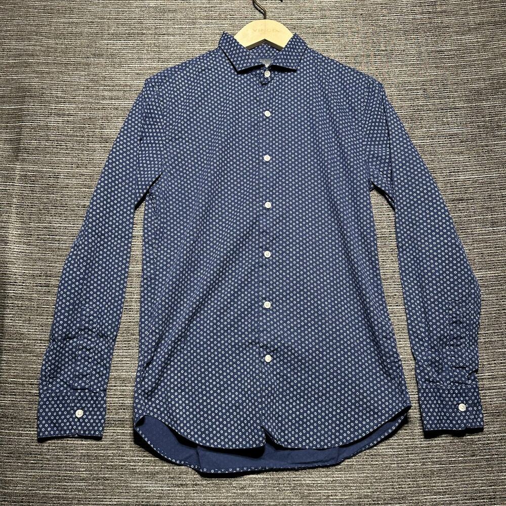 Bonobos Shirt Men's Small Blue AOP Slim Fit Long Sleeve Button Up - Picture 2 of 13